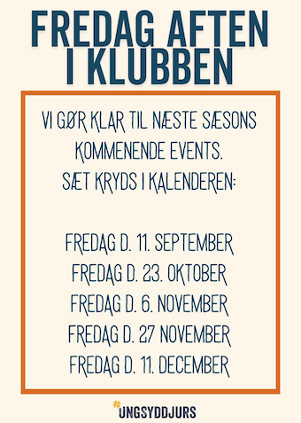 Fredag aften i klubben! - Klik for at tilmelde dig