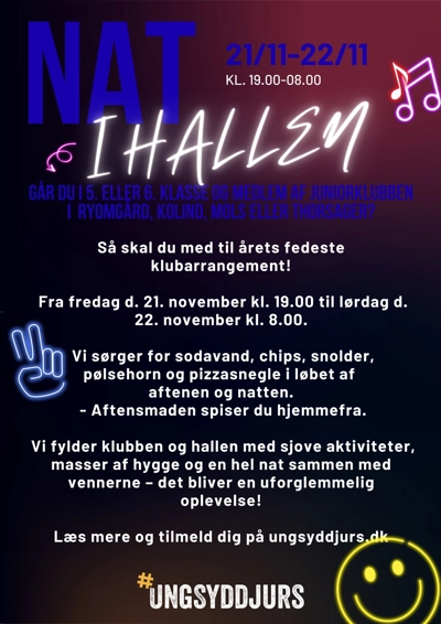 Kom med til Nat I Hallen fredag d. 21/11