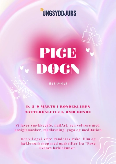 Lyserød plakat til Pigedøgn 
