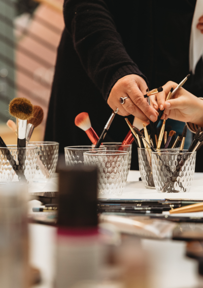 Makeupbørster i krukker
