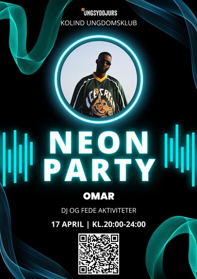 Neon Party 17. april plakat