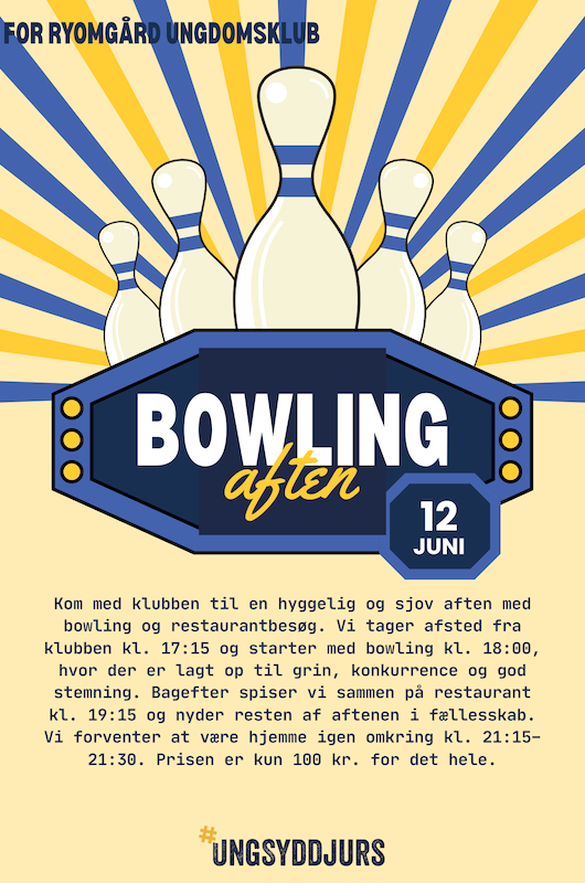 Bowling aften indbydelse