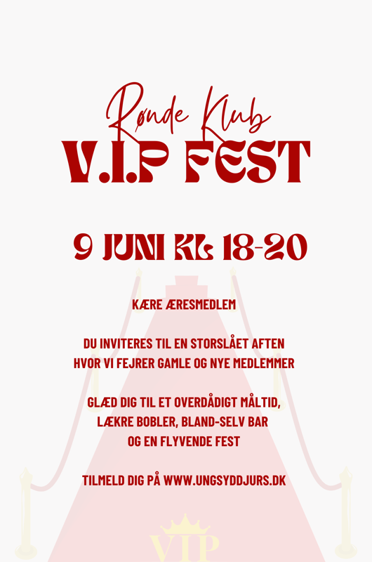 VIP invitation. Rød løber