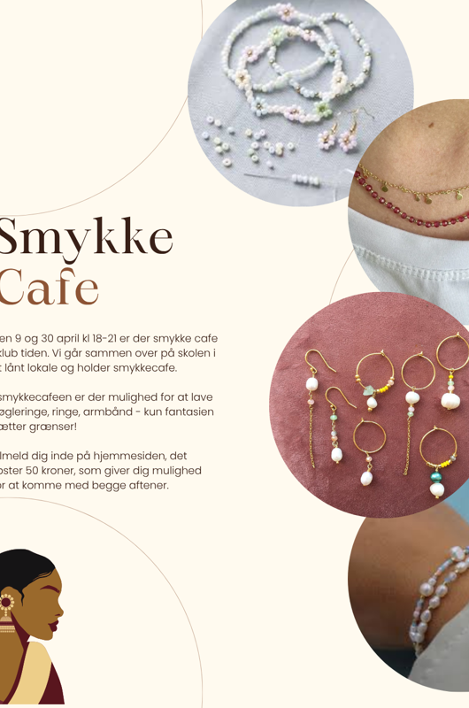 Plakat til smykkecafe. Smykker
