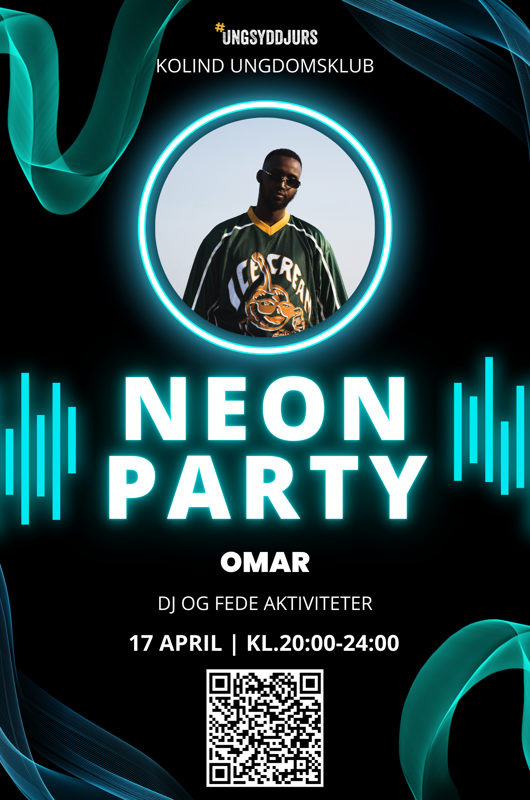 Neon Party 17. april plakat